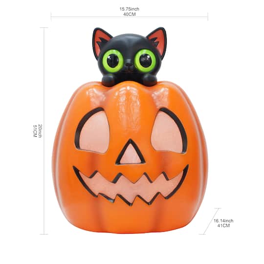 20" Peek a Boo Cat Light Up Blow Mold by Ashland®